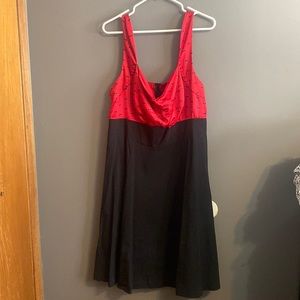 Torrid, size 18, red and black cocktail dress